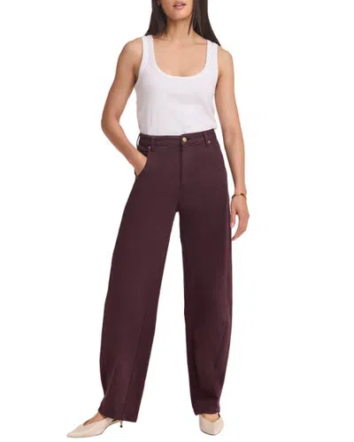 Mint Velvet Ultimate Full-length Tapered Leg Barrel Jeans In Burgundy