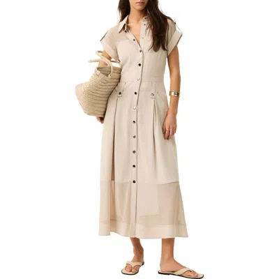 Mint Velvet Utility Midi Dress In Neutral