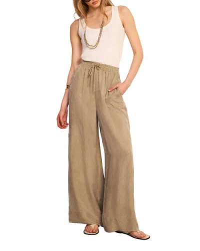 Mint Velvet Utility Wide Leg Trousers In Brown