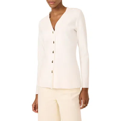 Mint Velvet V Neck Longline Cardigan In Neutral