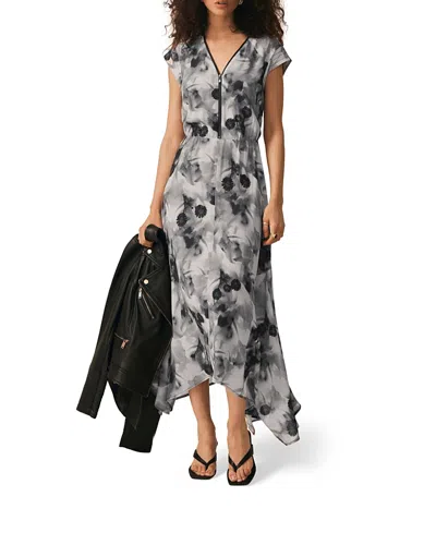MINT VELVET WOMEN'S ABSTRACT PRINT MIDI DRESS