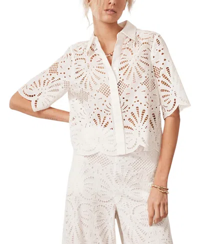 Mint Velvet Women's Broderie Shirt