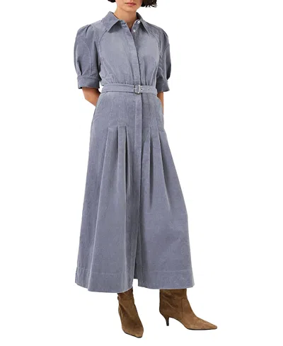 Mint Velvet Women's Corduroy Belted Midi Dress In Purple