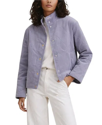 Mint Velvet Women's Corduroy Quilted Jacket In Blue