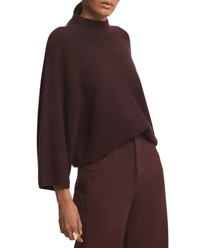 Mint Velvet Women's Cotton Blend Batwing Top In Burgundy