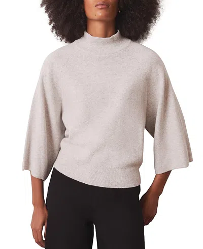 Mint Velvet Women's Cotton Blend High Neck Top In Gray