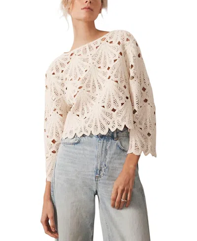 Mint Velvet Women's Crochet Knited Top