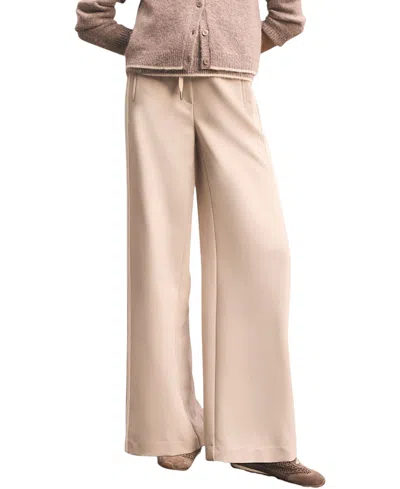 Mint Velvet Crochet Side Stripe Wide Joggers In Brown
