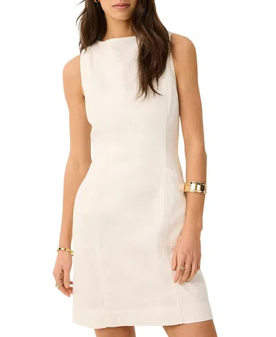 Mint Velvet Women's Denim Mini Dress In White