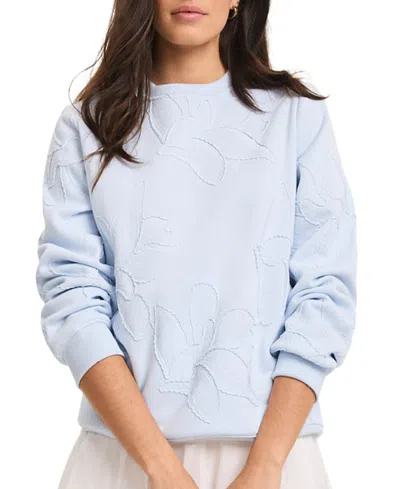 Mint Velvet Embroidered Sweatshirt In Blue
