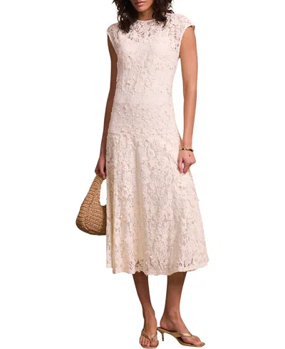 Mint Velvet Lace Maxi Dress In Neutral