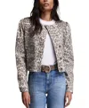 Mint Velvet Women's Leopard Print Denim Jacket