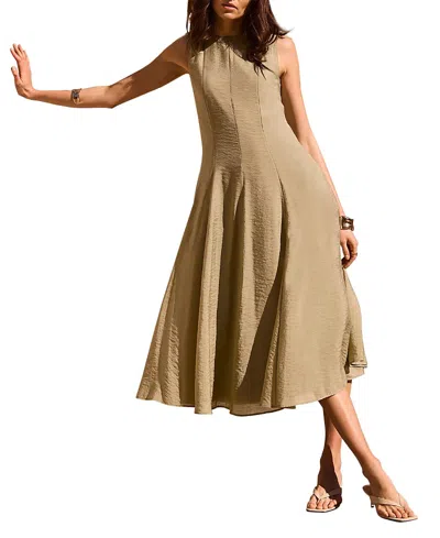 Mint Velvet Women's Luxe Sleeveless Midi Dress In Brown