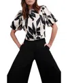 Mint Velvet Neutral Palm Print Top