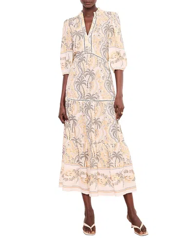 Mint Velvet Palm Print Maxi Dress In Green