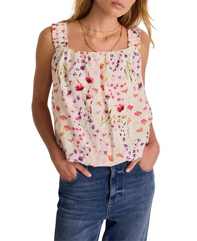 Mint Velvet Women's Print Bubble Hem Top In Pink