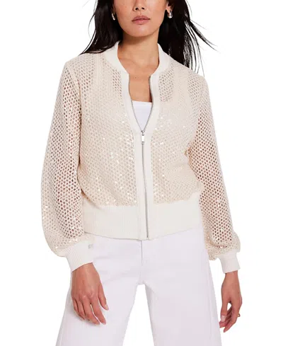 MINT VELVET WOMEN'S SEQUIN BOMBER JACKET