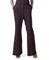 Mint Velvet Sequin Lace Flared Trousers In Brown