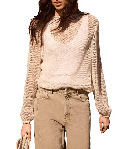 Mint Velvet Sequin Layered Balloon Top In Brown