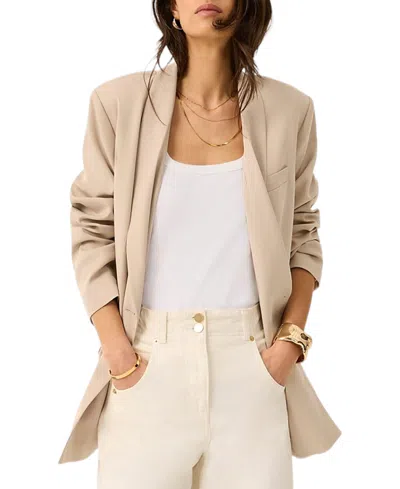 Mint Velvet Women's Single Breasted Blazer In Brown