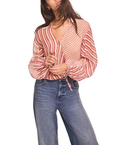 Mint Velvet Women's Striped Wrap Shirt In Multi