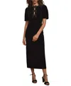 Mint Velvet Women's Velvet Bow Midi Dress In Black