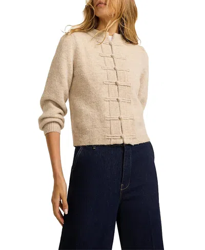 Mint Velvet Women's Wool Blend Military Cardigan In Neutral
