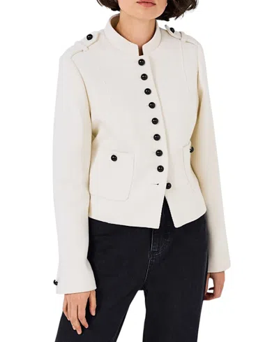 Mint Velvet Women's Wool Blend Military Jacket In Neutral