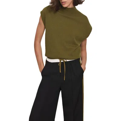 Mint Velvet Wool Blend Sleeveless Top In Green