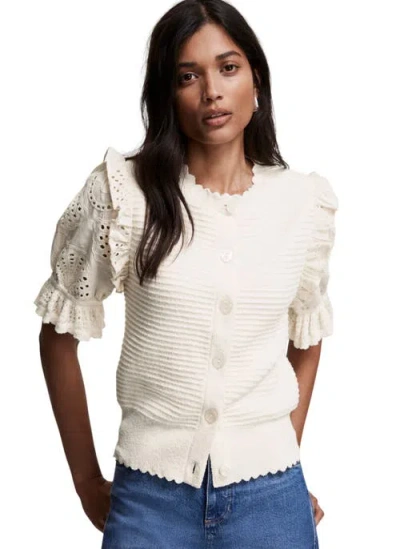 Mint Velvet Woven Sleeve Cardigan