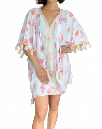 Mint Women's Seashells Short Kaftan In Multi