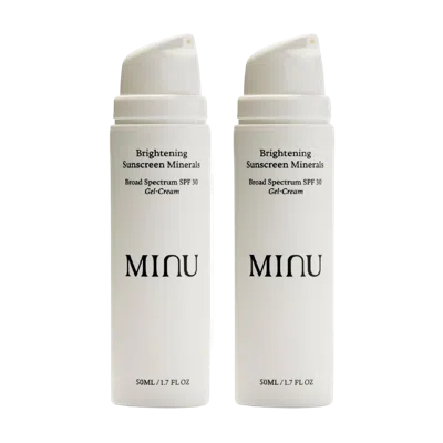Minu Brightening Sunscreen Minerals Broad Spectrum Set Spf 30