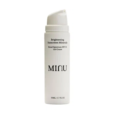 Minu Brightening Sunscreen Minerals Broad Spectrum Spf 30 Gel-cream