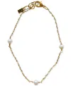 Minu Jewels Freshwater Pearl Link Bracelet In Gold