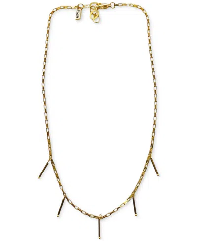Minu Jewels Gold-tone Bar Charm Statement Necklace, 16" + 1" Extender
