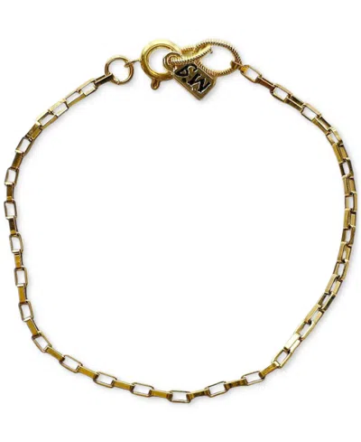 Minu Jewels Gold-tone Box Chain Link Bracelet