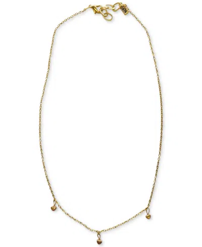 Minu Jewels Gold-tone Heart Charm Necklace, 16" + 1" Extender