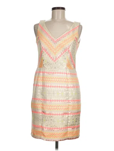 Pre-owned Minuet Sleeveless Top Yellow Sweetheart Neckline Tops