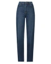 Minus Woman Denim Pants Blue Size 12 Cotton In Blue
