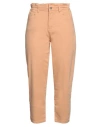 Minus Woman Pants Apricot Size 10 Cotton, Elastane In Orange