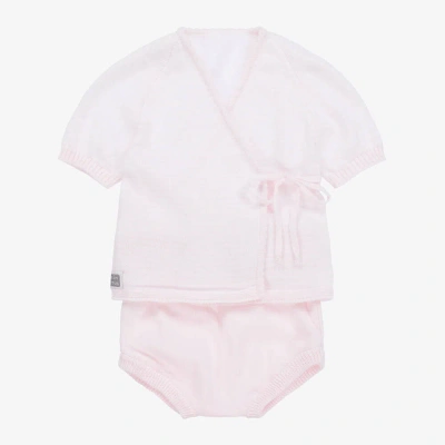 Minutus Baby Girls Pink Cotton Shorts Set