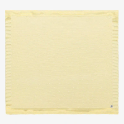 Minutus Yellow Knitted Cotton Blanket (94cm)
