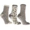 Minxny Aromasoles Essential Oil Infused Warm Cozy Slipper Socks, 3 Pack, Cinnamon In Brown