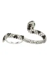 Mio Harutaka Black And White Diamond Snake Ring