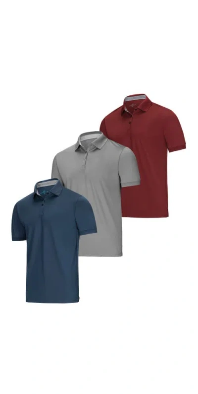 Mio Marino Lightweight Performance Stretch Golf Polo Shirt In Neutral