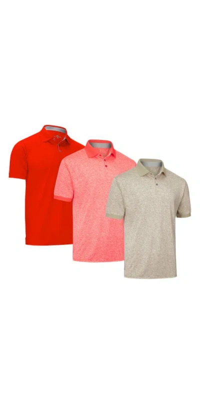 Mio Marino Lightweight Performance Stretch Golf Polo Shirt In Multi