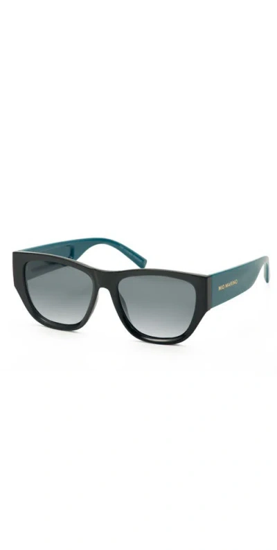 Mio Marino Polarized Vintage Square Sunglasses In Gray