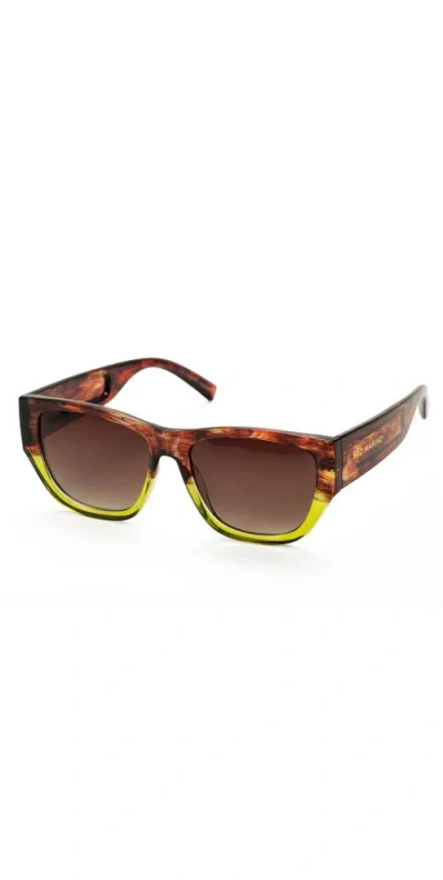 Mio Marino Polarized Vintage Square Sunglasses In Green