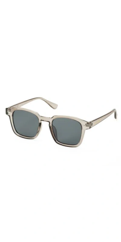Mio Marino Polarized Vintage Square Sunglasses In Shades Of Grey