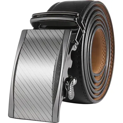 Mio Marino Signature Leather Ratchet Belt In Animal Print